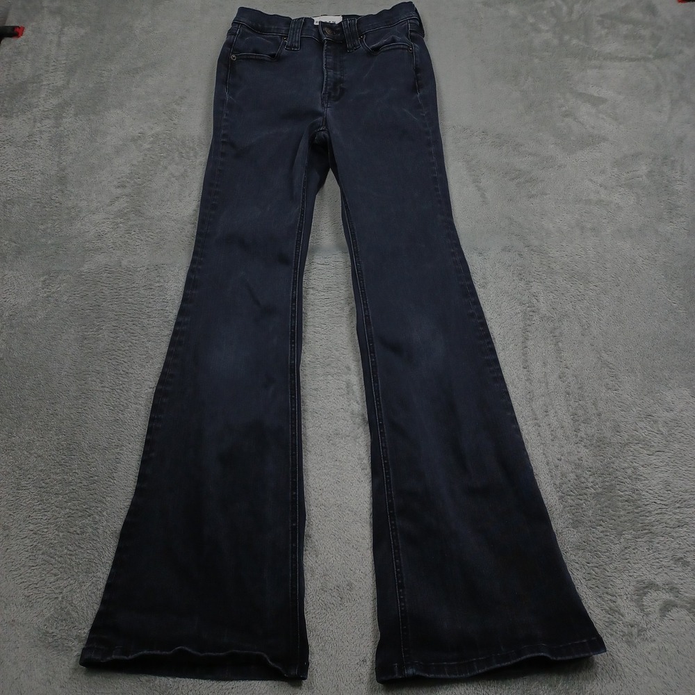 Boden Jeans Womens 27 Black Denim Flared Stretch Preppy Cotton Blend